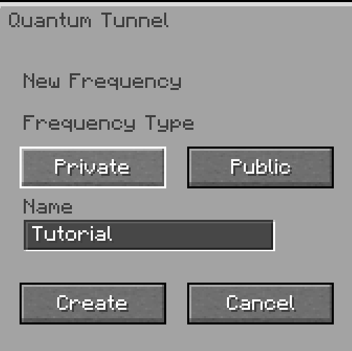 Creation menu